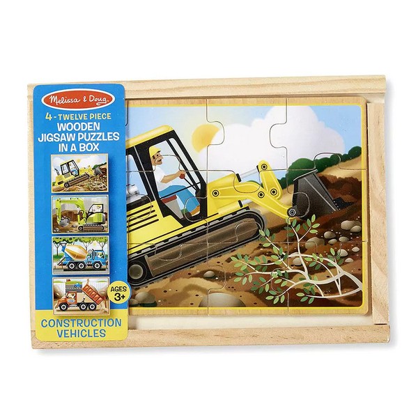 Продукт Melissa and Doug 4 в 1 Строителни машини - Дървен пъзел  - 0 - BG Hlapeta
